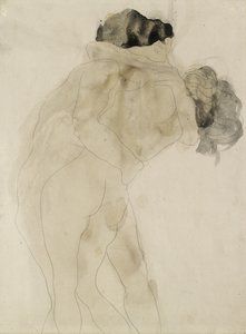 Dos figuras abrazándose
